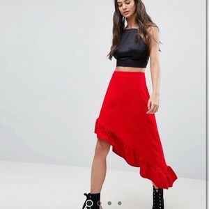 Lasula Frill Midi Skirt